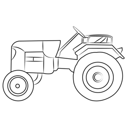 New Tractor Free Coloring Page for Kids