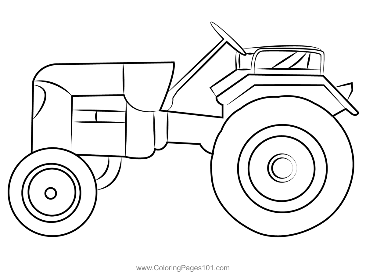 New Tractor Coloring Page for Kids - Free Tractors Printable Coloring ...