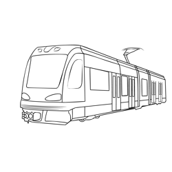 Metro Train Free Coloring Page for Kids