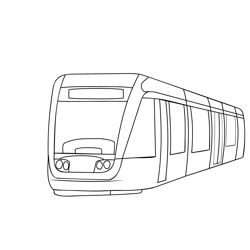 Low Floor Tram Free Coloring Page for Kids