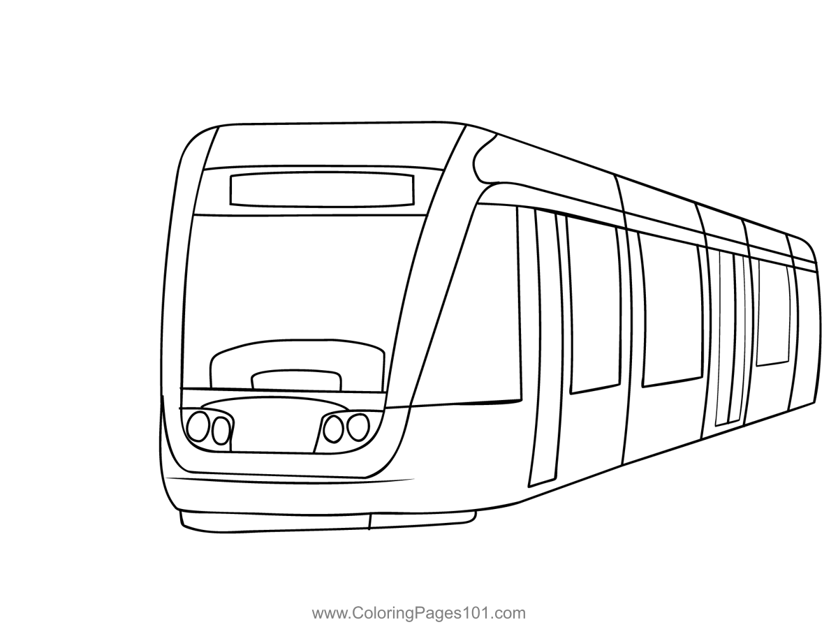 Passenger Tram Coloring Page For Kids Free Trams Printable Coloring
