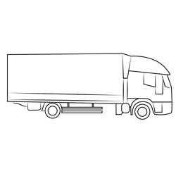 Big Truck Free Coloring Page for Kids