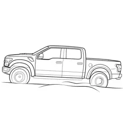 Ford F-150 Raptor Truck Free Coloring Page for Kids