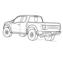 2019 Ford F-150 Raptor Truck Free Coloring Page for Kids