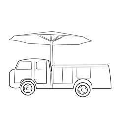Mini Truck Free Coloring Page for Kids