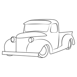 Old Truck Free Coloring Page for Kids
