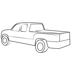 Silverado Truck Free Coloring Page for Kids