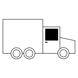Transport Truck Free Coloring Page for Kids