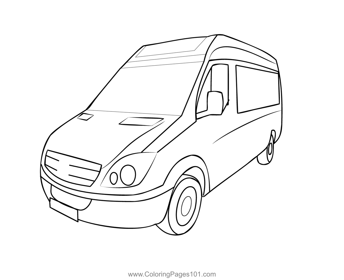 Fridge Van Coloring Page for Kids Free Vans Printable Coloring Pages