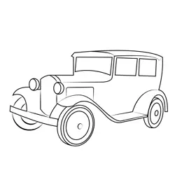 Antique Ford Free Coloring Page for Kids