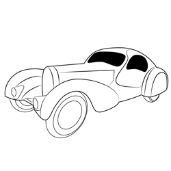 Bugatti Type 57 Aerolithe 1935 Free Coloring Page for Kids