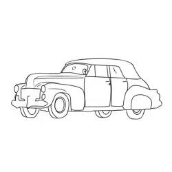 Classic Car 1 Free Coloring Page for Kids