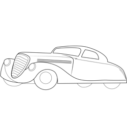 Classic Car Free Coloring Page for Kids
