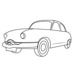 Classic French Car Free Coloring Page for Kids