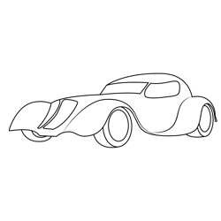 Fancy Car Design Free Coloring Page for Kids