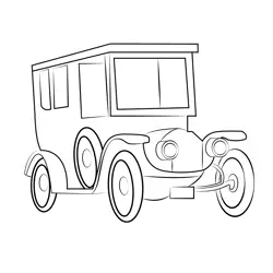 Fiat 1906 Veteran Car Free Coloring Page for Kids