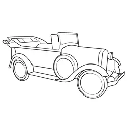 Ford Cabriolet Free Coloring Page for Kids