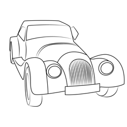 Old Antique Car Free Coloring Page for Kids