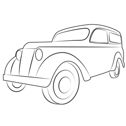 Old Car Free Coloring Page for Kids