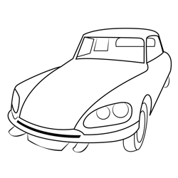 Old Retro Car Free Coloring Page for Kids