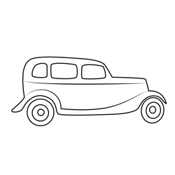 Old Vintage Car Free Coloring Page for Kids