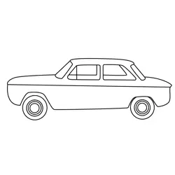 Oldtimer Car Free Coloring Page for Kids