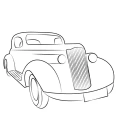 Oldtimer Packard Free Coloring Page for Kids