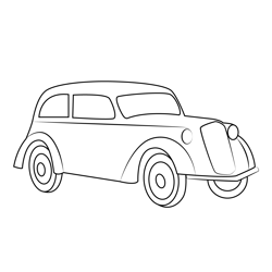 Opel Old Car Free Coloring Page for Kids