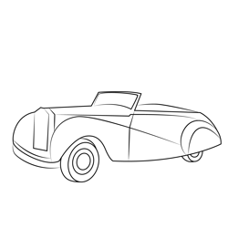 Rolls Royce Car Free Coloring Page for Kids