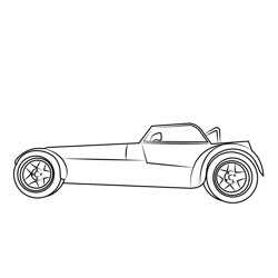 Side View Of Old Car Free Coloring Page for Kids