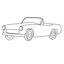 Vintage Car Free Coloring Page for Kids
