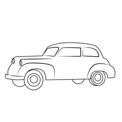 Vintage Limo For Weddings Free Coloring Page for Kids