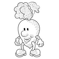 Cartoon Beet Free Coloring Page for Kids