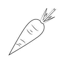 Carrot Free Coloring Page for Kids