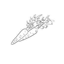 Carrots 1 Free Coloring Page for Kids