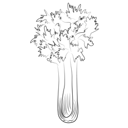 Celery 2 Free Coloring Page for Kids