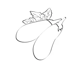 Eggplant 1 Free Coloring Page for Kids