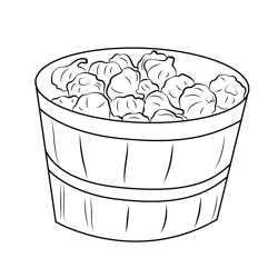 Garlic In Basket Free Coloring Page for Kids