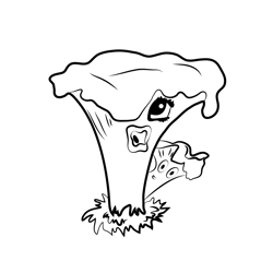 Cute Fungus Free Coloring Page for Kids