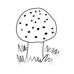 Mushroom Plant Free Coloring Page for Kids