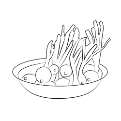 Fresh Onions Free Coloring Page for Kids