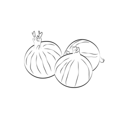 Onion 3 Free Coloring Page for Kids