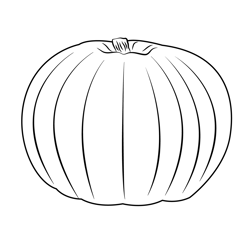 Large Pumpkin Free Coloring Page for Kids