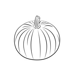 Pumpkin 1 Free Coloring Page for Kids