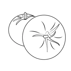 Healthy Tomato Free Coloring Page for Kids