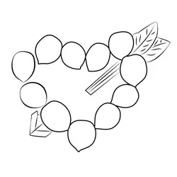 Heart Of Tomatoes Free Coloring Page for Kids