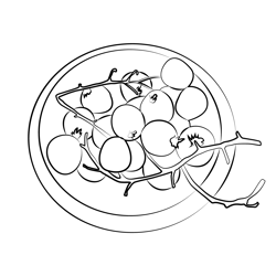 Red Little Tomato Free Coloring Page for Kids