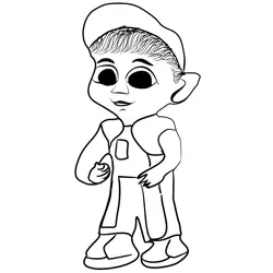 Adiboo 1 Free Coloring Page for Kids