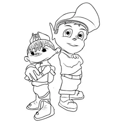 Adiboo 2 Free Coloring Page for Kids
