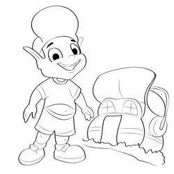 Adibou Smiling Free Coloring Page for Kids